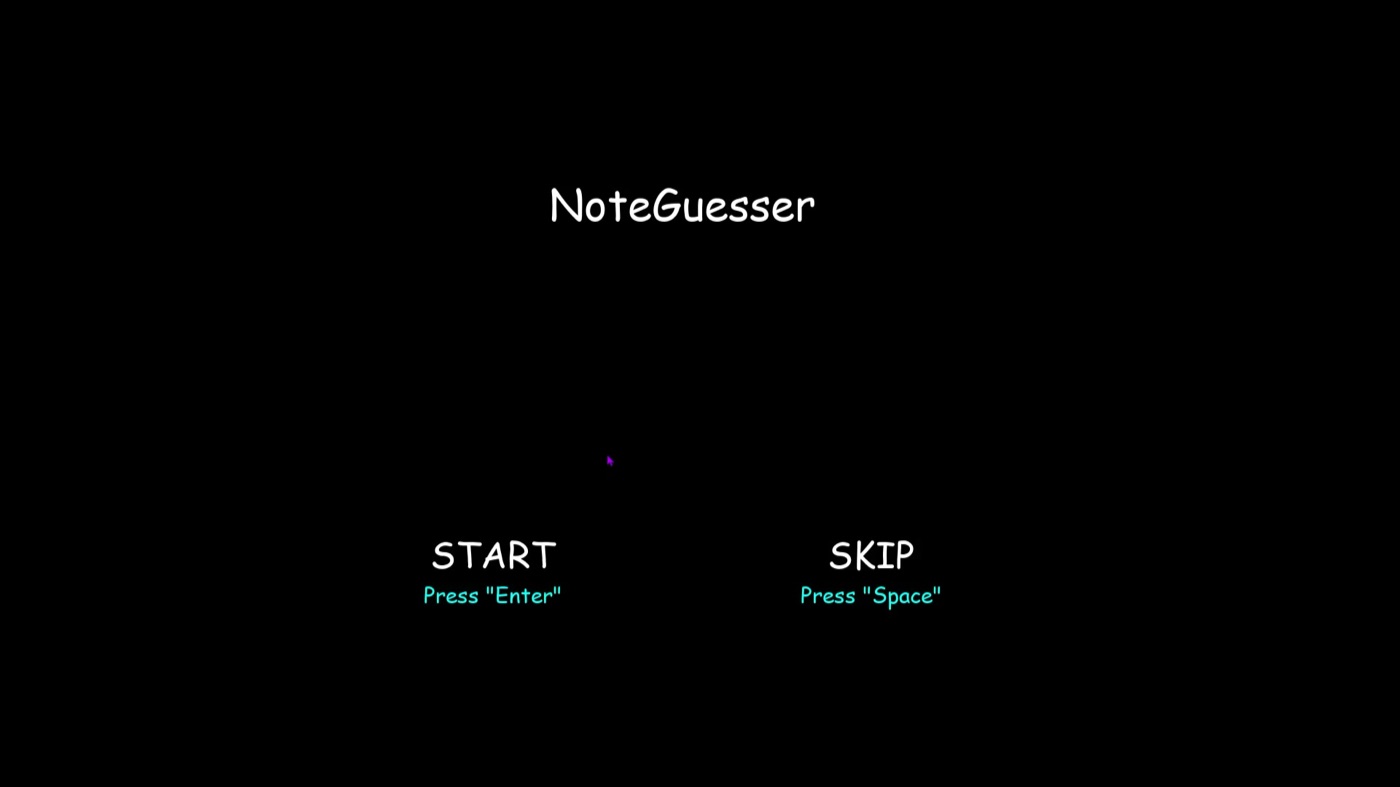NoteGuesser, jogo de treinar o ouvido (2022.1)