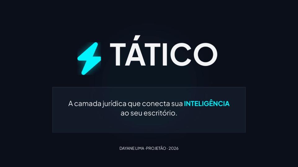 Capa do pitch do Tático, 2026.1